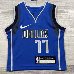 Nike Engineered Luka Doncic Blue Dallas Mavericks NBA Jersey #77 Kids Unisex 12M